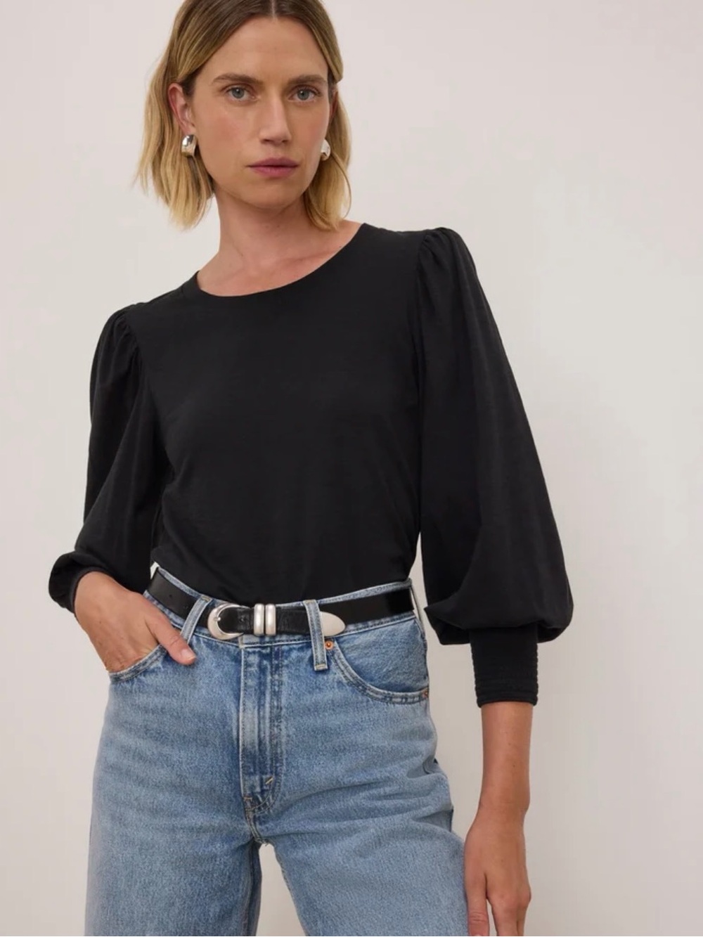Nation LTD Loren Peasant Tee Pima Cotton